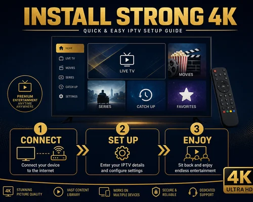 Install Strong 4K on Smart TV with a compatible IPTV app